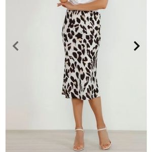 Urban Touch UK Silk Fred 100% Silk Leopard Skirt